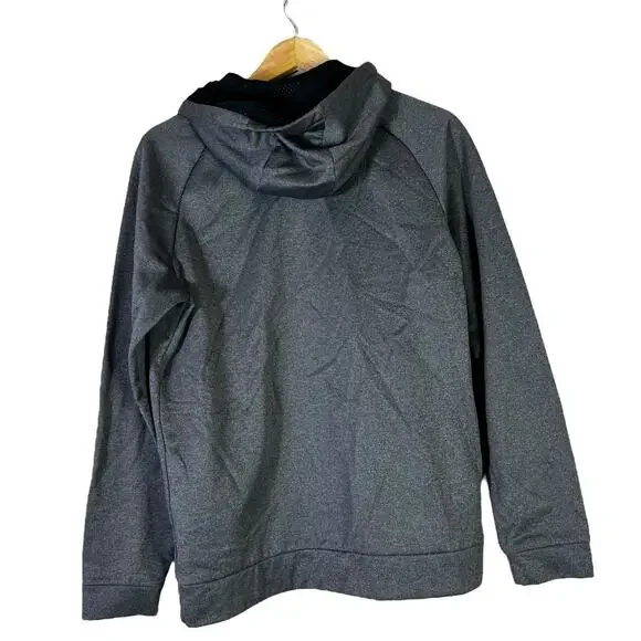 Nike Dri-Fit Hoodie Mens M Gray Swoosh Pullover Athletic Logo Sportswear Gym - Picture 3 of 5